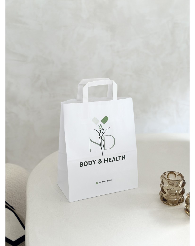 Flat handle bag - White M (26x12x35 cm)