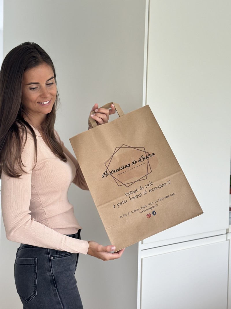 Kraft Bag L Flat Handles – Big Format, Big Branding Potential