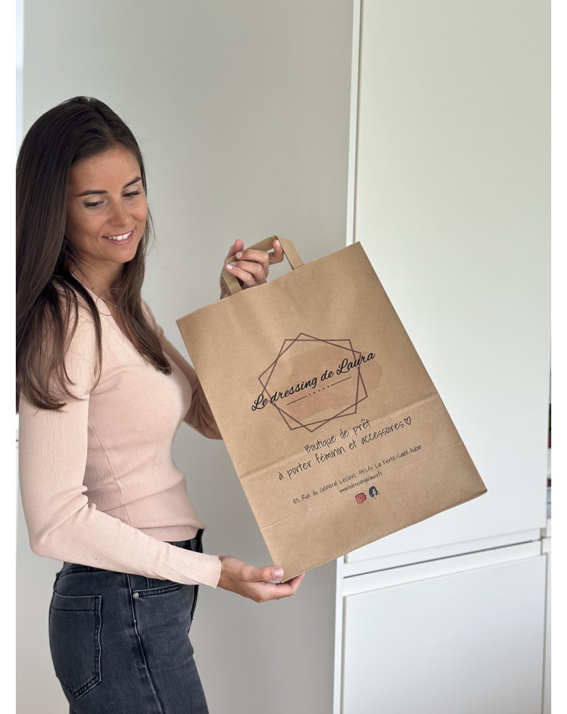Kraft Bag L Flat Handles – Big Format, Big Branding Potential