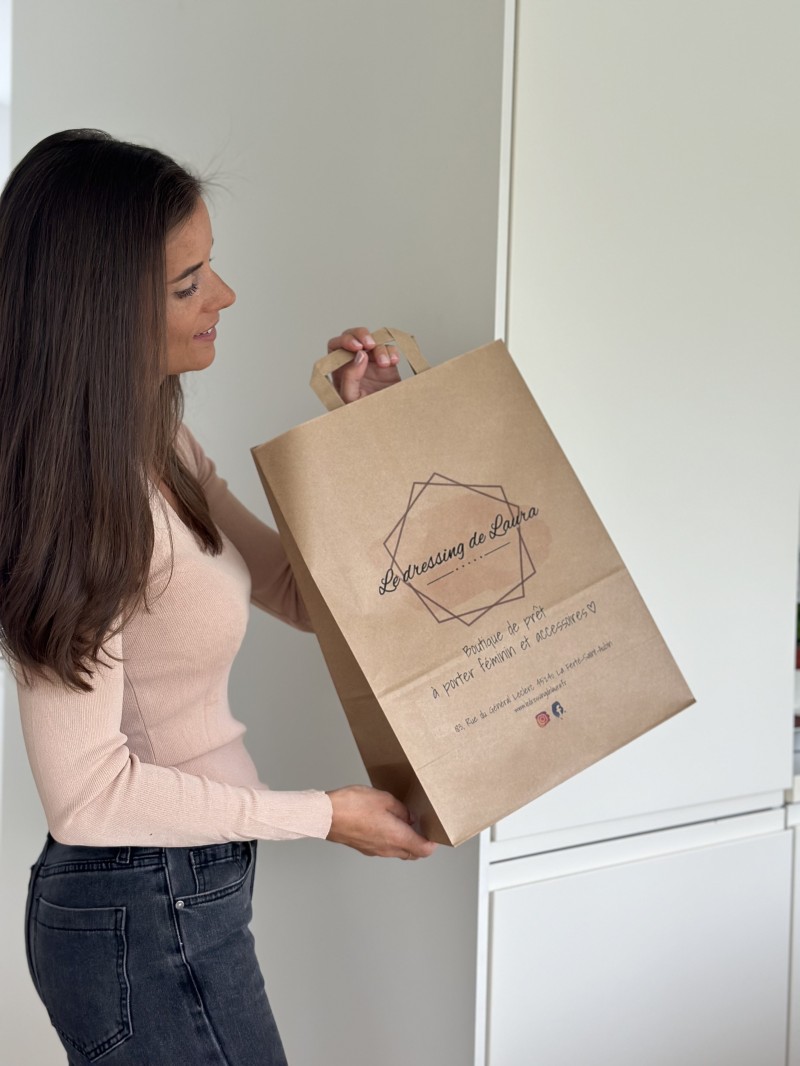 Kraft Bag L Flat Handles – Big Format, Big Branding Potential