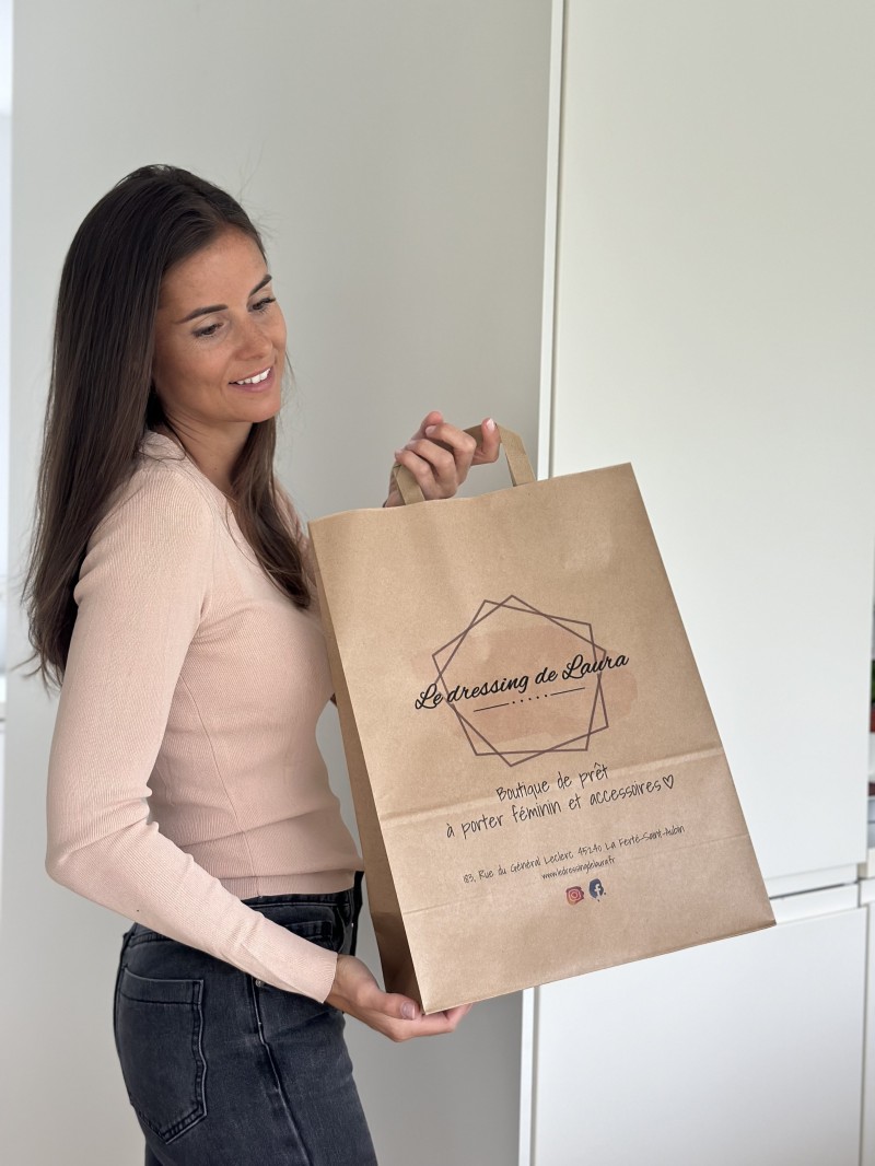 Kraft Bag L Flat Handles – Big Format, Big Branding Potential