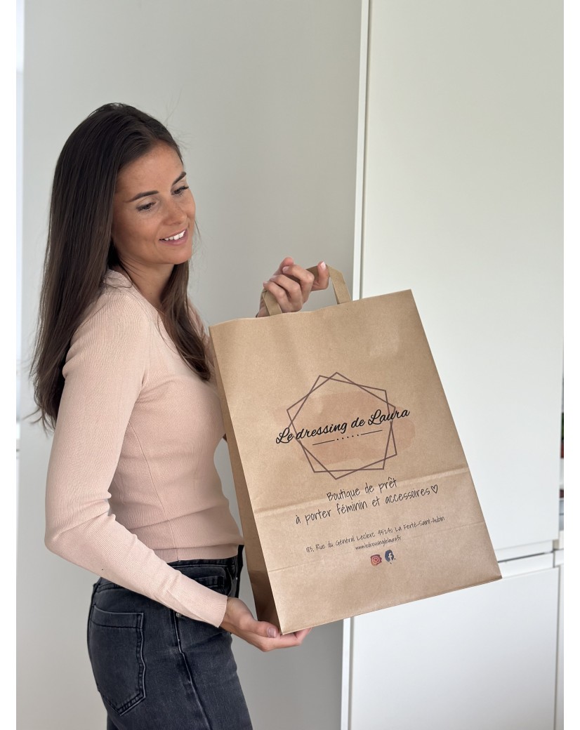Kraft Bag L Flat Handles – Big Format, Big Branding Potential