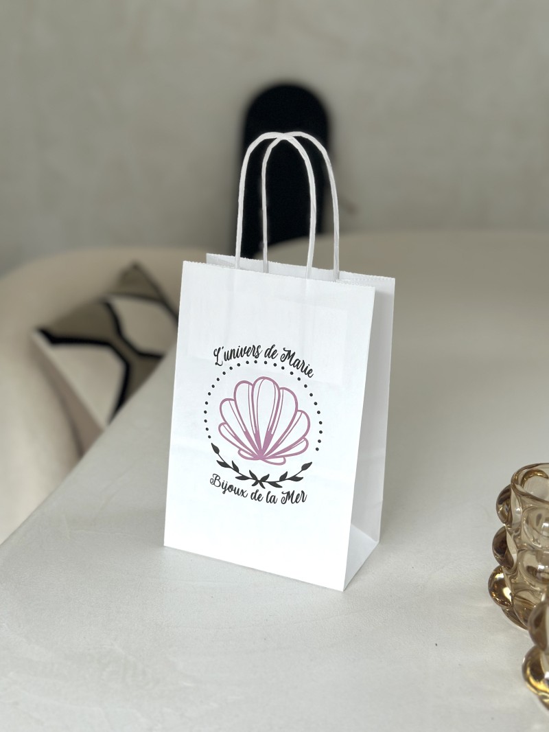Bolsas de asas retorcidas – Blanco XS (14x8x21cm)