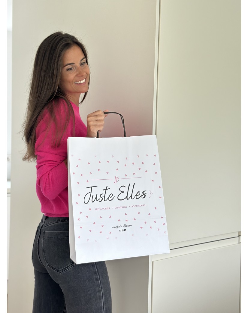 BOLSA CON ASAS NEGRAS – BLANCO L VERTICAL (32x12x41 cm)