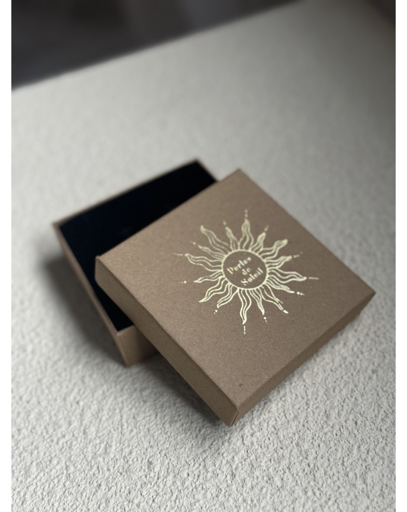 Écrin à Bijoux en Kraft Recyclé Personnalisable - Impression en Couleur