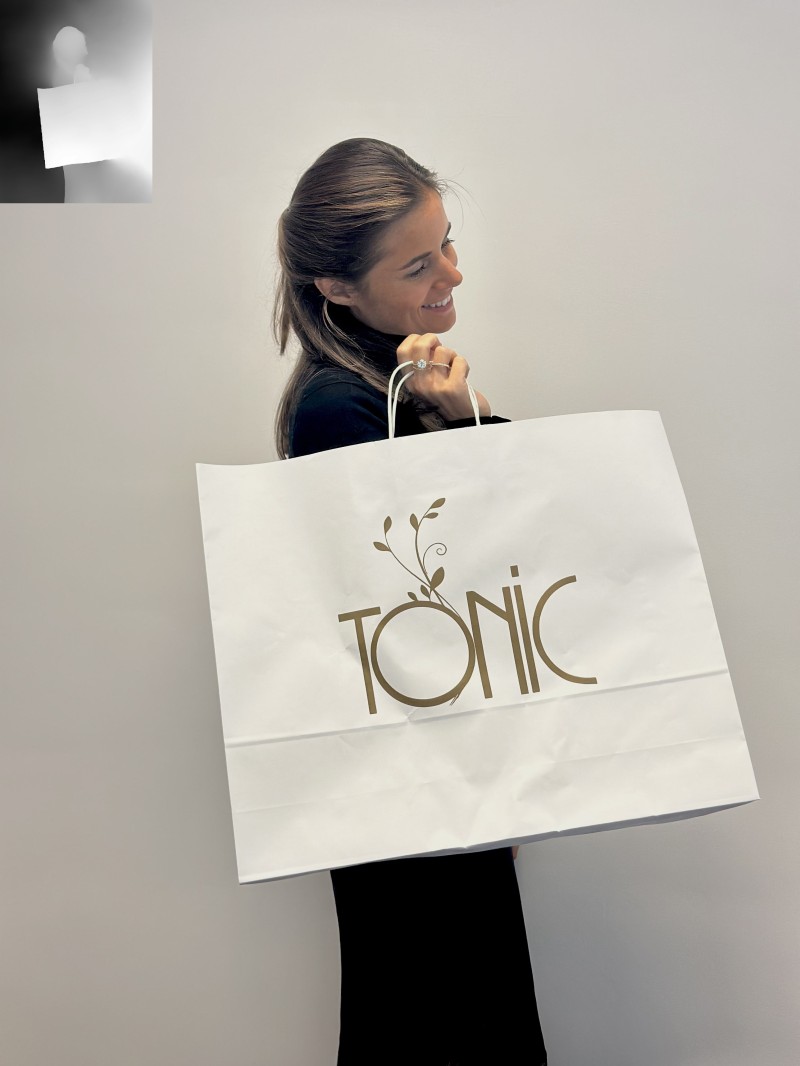 Twisted Handle Bags - White XXL (54x14x45 cm)