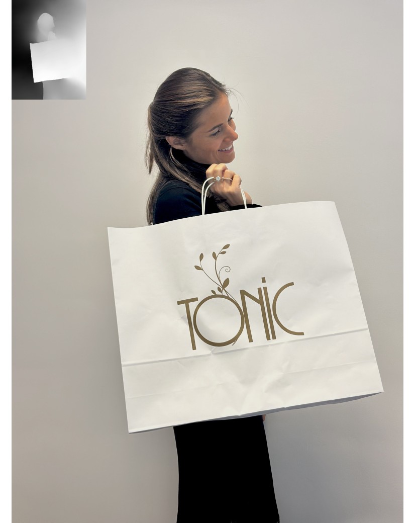 Twisted Handle Bags - White XXL (54x14x45 cm)