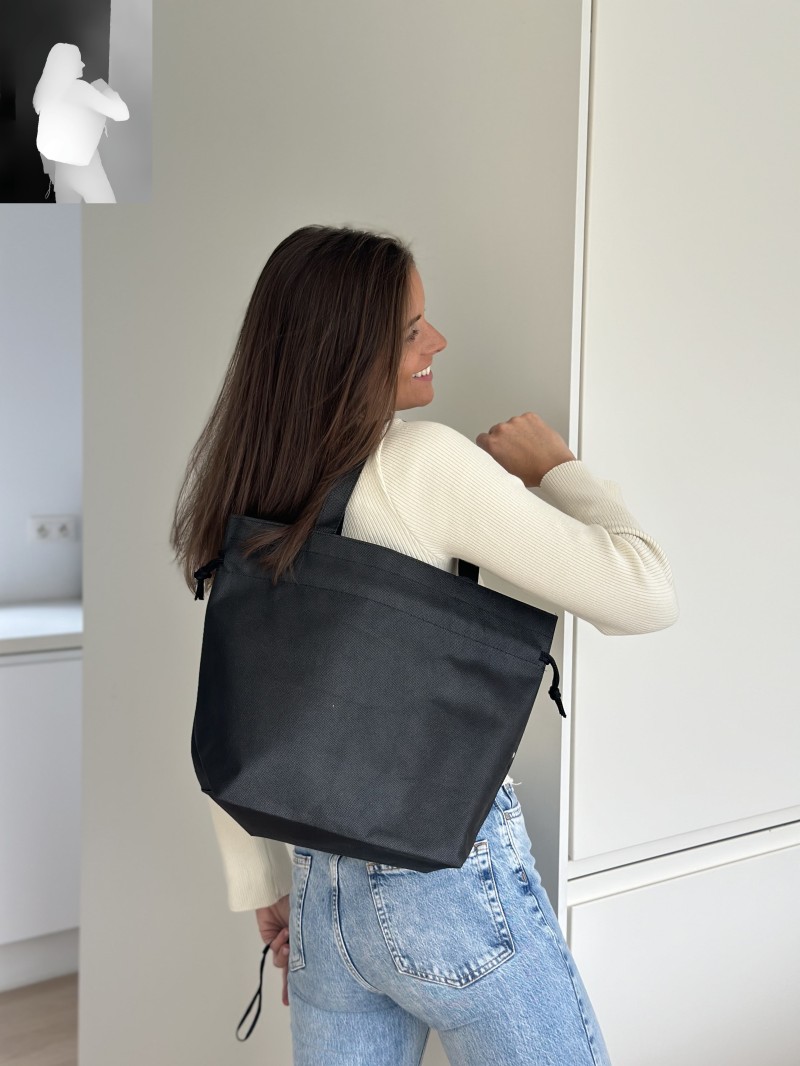NICE BAG BLACK – M (40x14x30 cm)