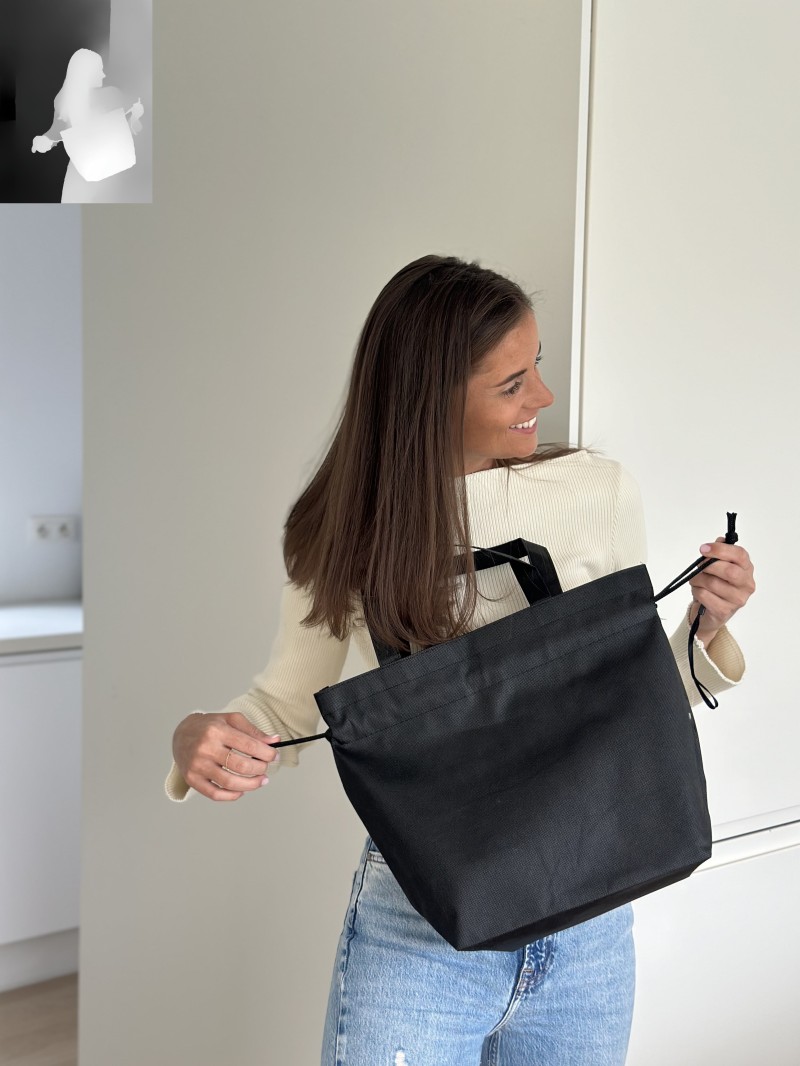 NICE BAG BLACK – M (40x14x30 cm)