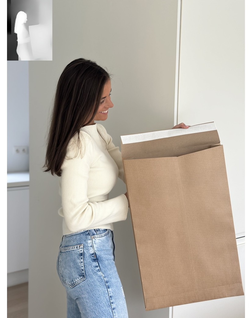 Shipping Envelopes in Kraft Mango Model - Kraft L (38x9x58cm)