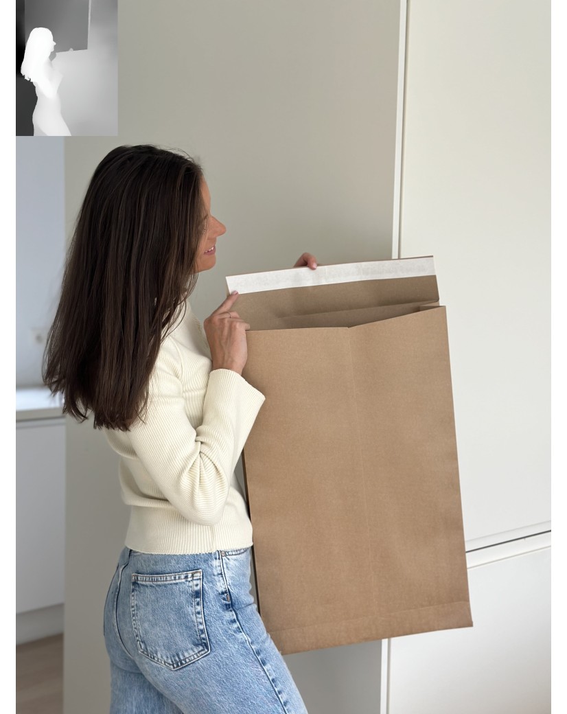 Shipping Envelopes in Kraft Mango Model - Kraft L (38x9x58cm)