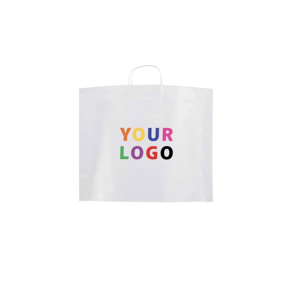 Sacs papier bateaux - Blanc M (45x14x35cm)