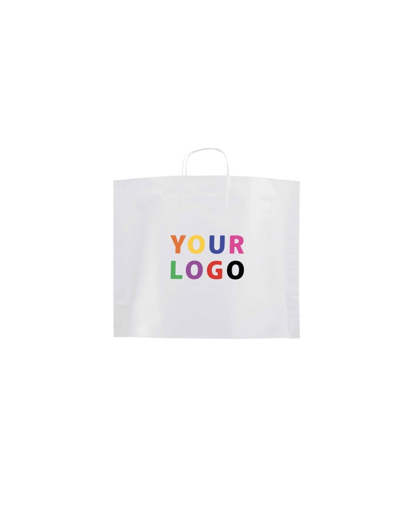 Sacs papier bateaux - Blanc M (45x14x35cm)