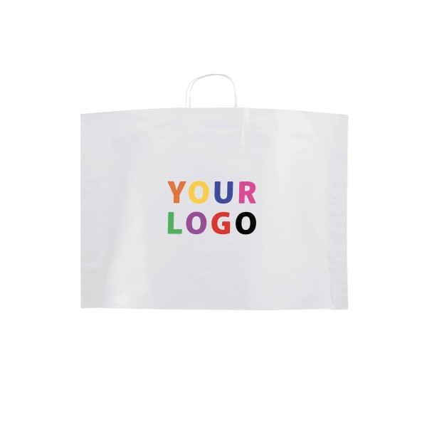Sacs papier bateaux - Blanc L (60x16x45cm)