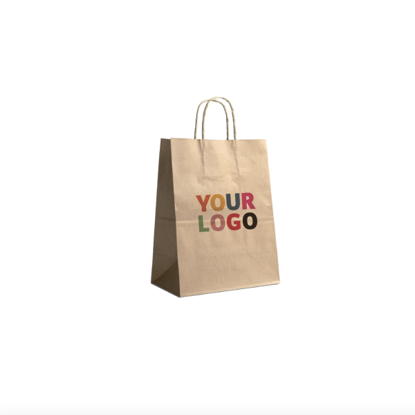Sac kraft M torsadé – Écolo, personnalisable & prêt à l’envoi !
