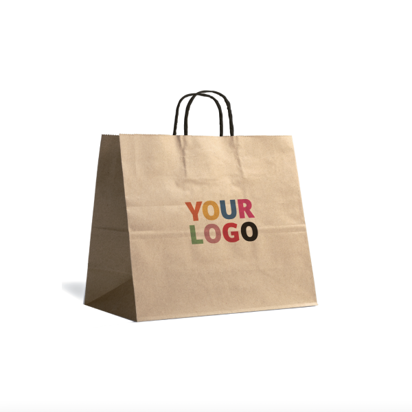 Kraft bag L Black Handles – Your Logo Will Fit Right In