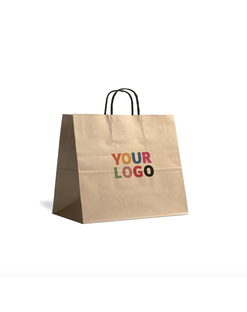 Kraft bag L Black Handles – Your Logo Will Fit Right In