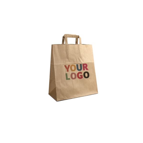 Kraft Bag M Flat Handles – Ideal Size, Great Brand Impact