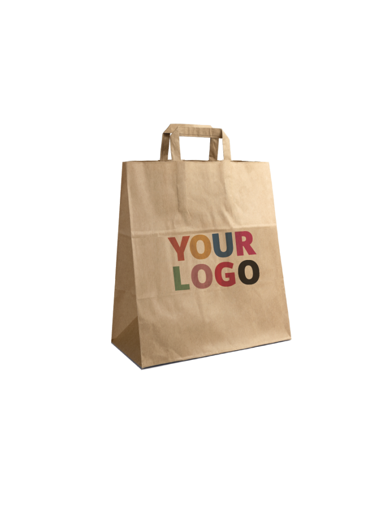Kraft Bag M Flat Handles – Ideal Size, Great Brand Impact