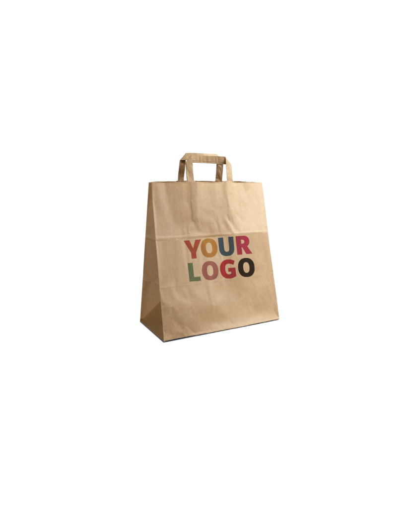 Kraft Bag M Flat Handles – Ideal Size, Great Brand Impact