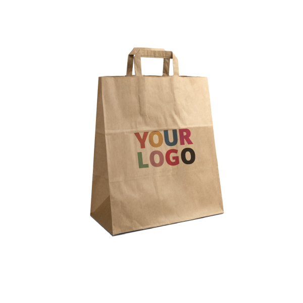 Kraft Bag L Flat Handles – Big Format, Big Branding Potential