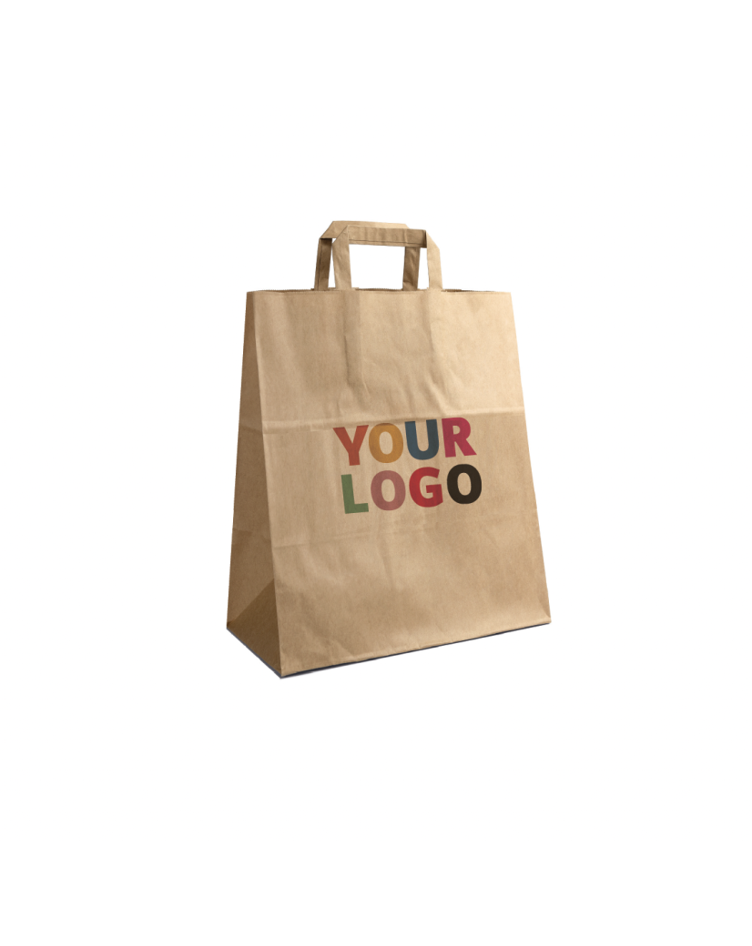 Kraft Bag L Flat Handles – Big Format, Big Branding Potential