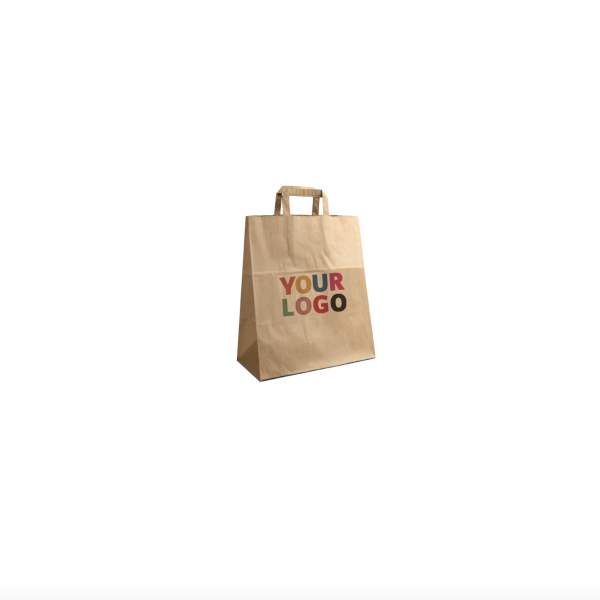 Kraft bag S flat handles – Small, smart & customizable