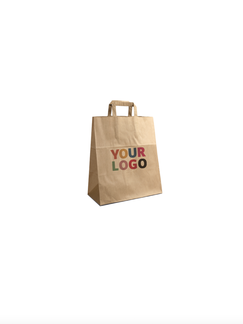 Kraft bag S flat handles – Small, smart & customizable