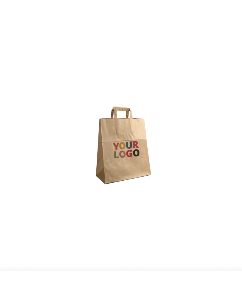 Kraft bag S flat handles – Small, smart & customizable