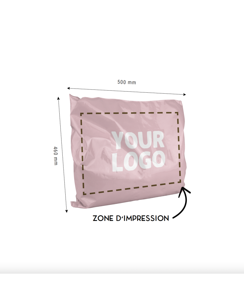 POLYMAILER ROZE - L (50X46CM)