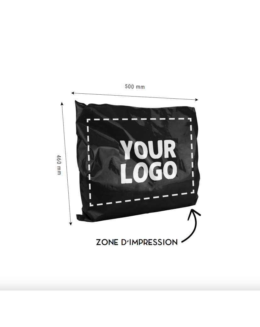 POLYMAILER ZWART - L (50X46CM)