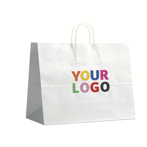 Bolsas con asas trenzadas - Blanco XXL (54x14x45 cm)