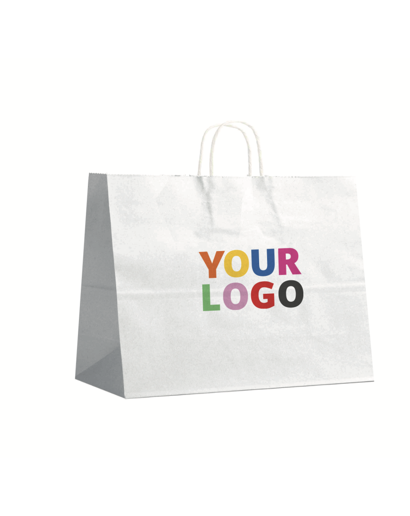 Twisted Handle Bags - White XXL (54x14x45 cm)