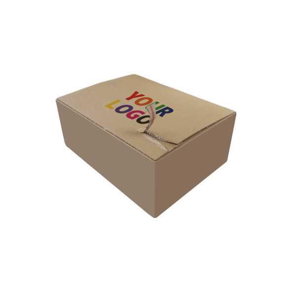 Shipping box with adhesive closure - S