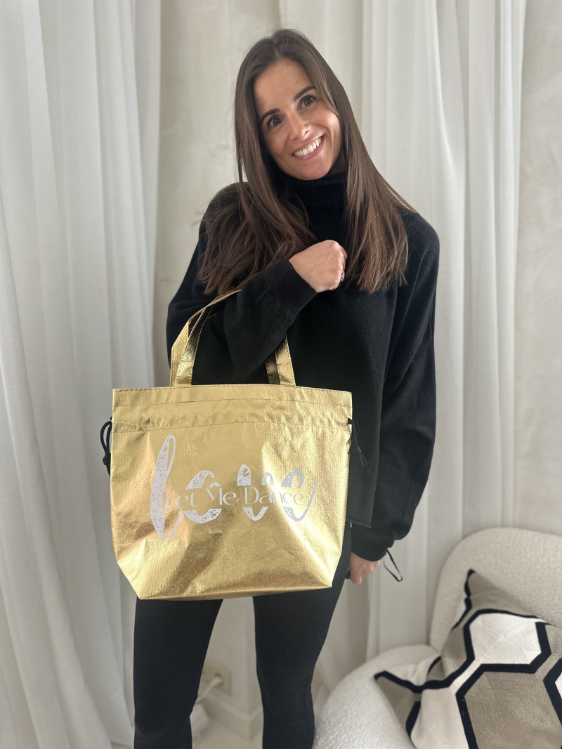 BOLSA NICE DORADO – M (40x14x30 cm)