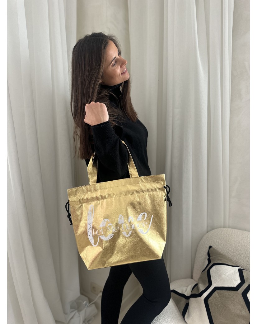 BOLSA NICE DORADO – M (40x14x30 cm)