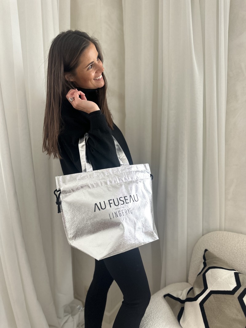 TASCHE NICE SILBER – M (40x14x30 cm)