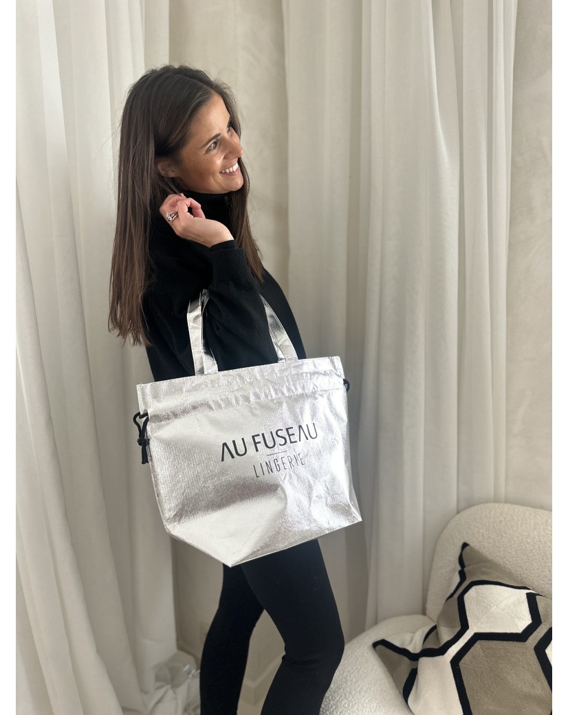 TASCHE NICE SILBER – M (40x14x30 cm)