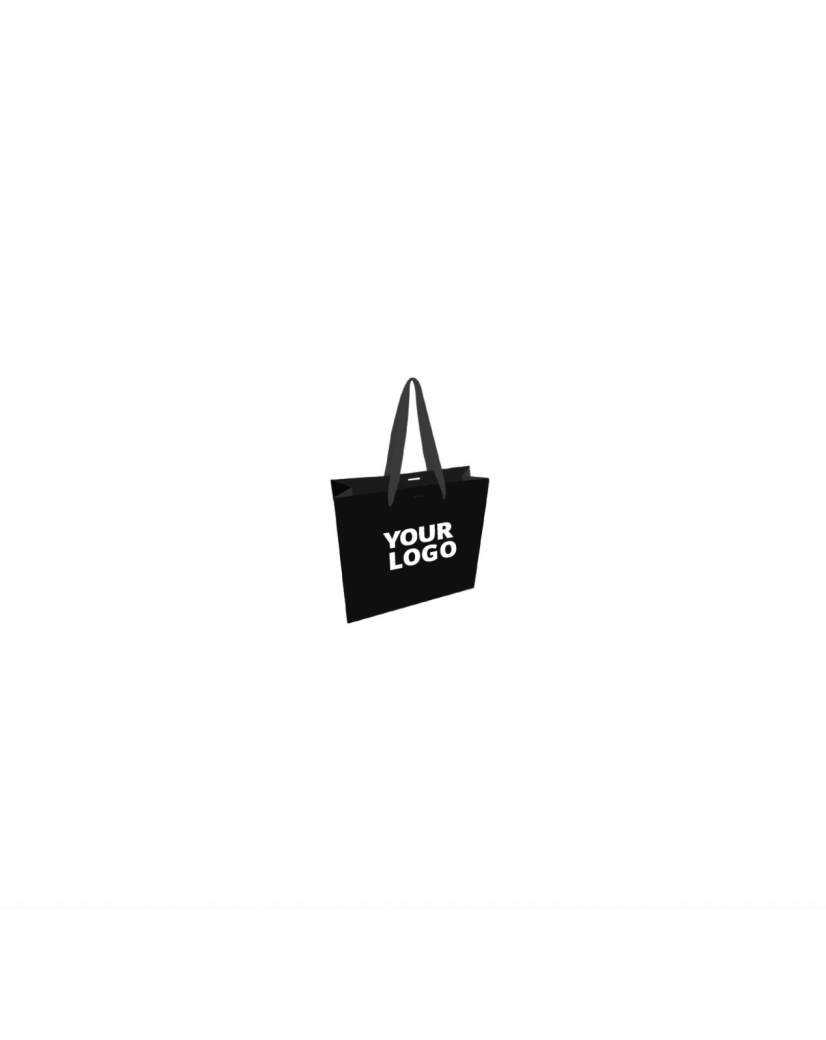 Luxus Papier Tasche – Schwarz – XS (16x8x16 cm)