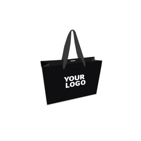 Luxury Paper Bag – Black – M (35x12x25 cm)