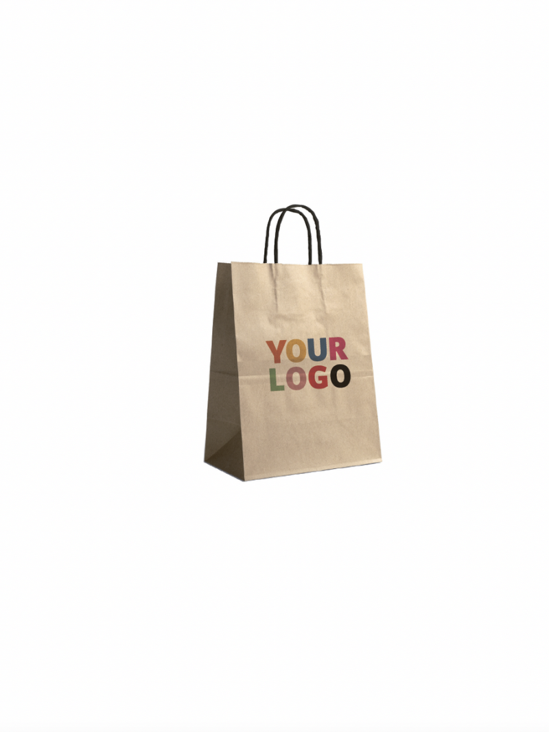 Kraft bag S Black Handles – Compact, Pro & Customizable