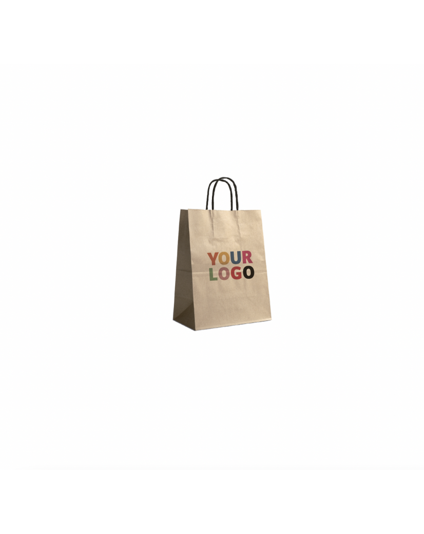 Kraft bag S Black Handles – Compact, Pro & Customizable