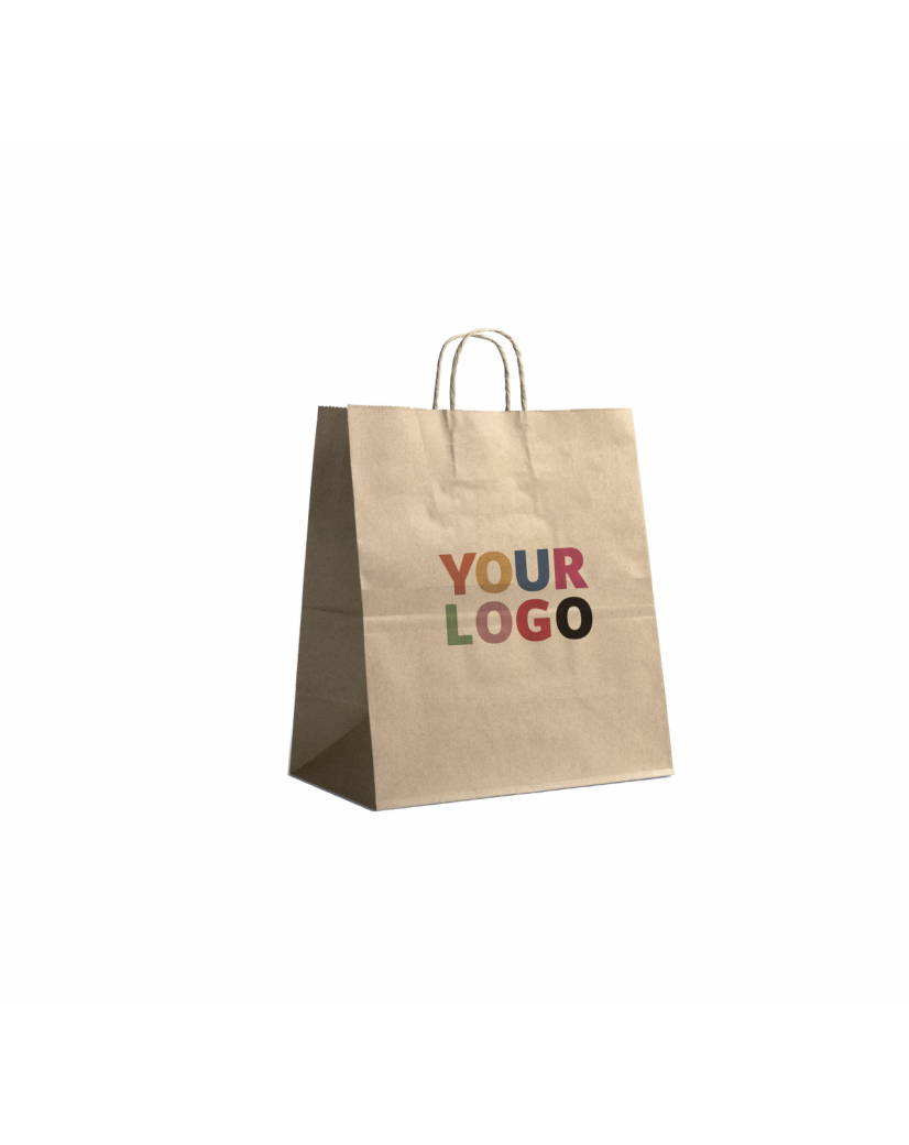 TAS MET GEDRAAID HANDVAT - KRAFT L VERTIKAAL (32x12x41cm)