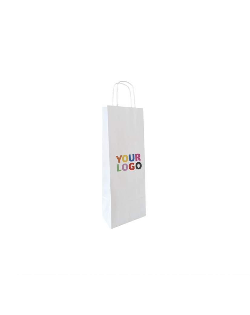 TAS MET GEDRAAID HANDVAT - WIT 1 FLES (14x8x39cm)