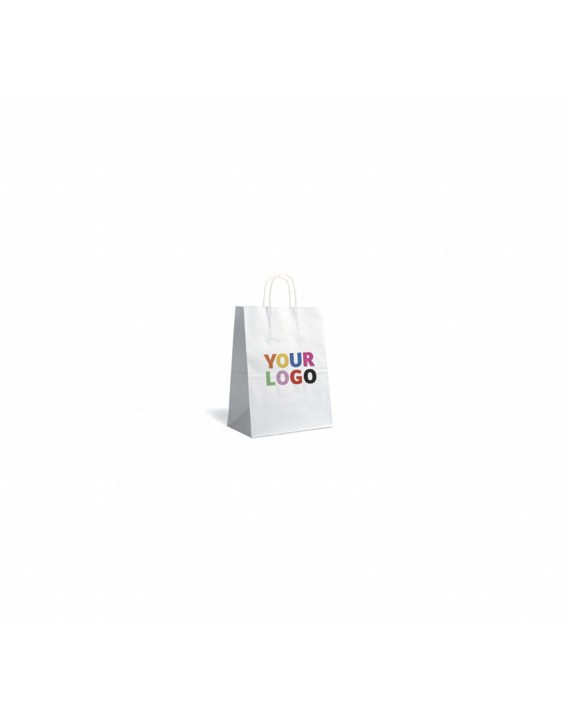Taschen mit gedrehten Griffen – Weiß XS (14x8x21cm)
