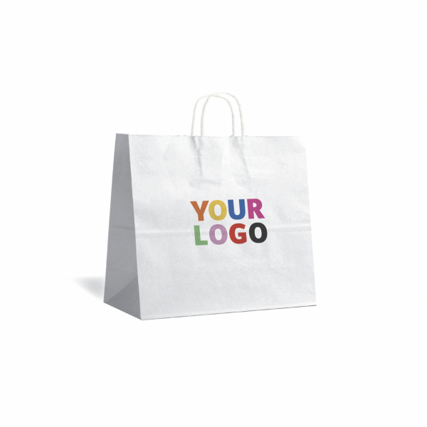 Twisted handle bags - White M SQUARE