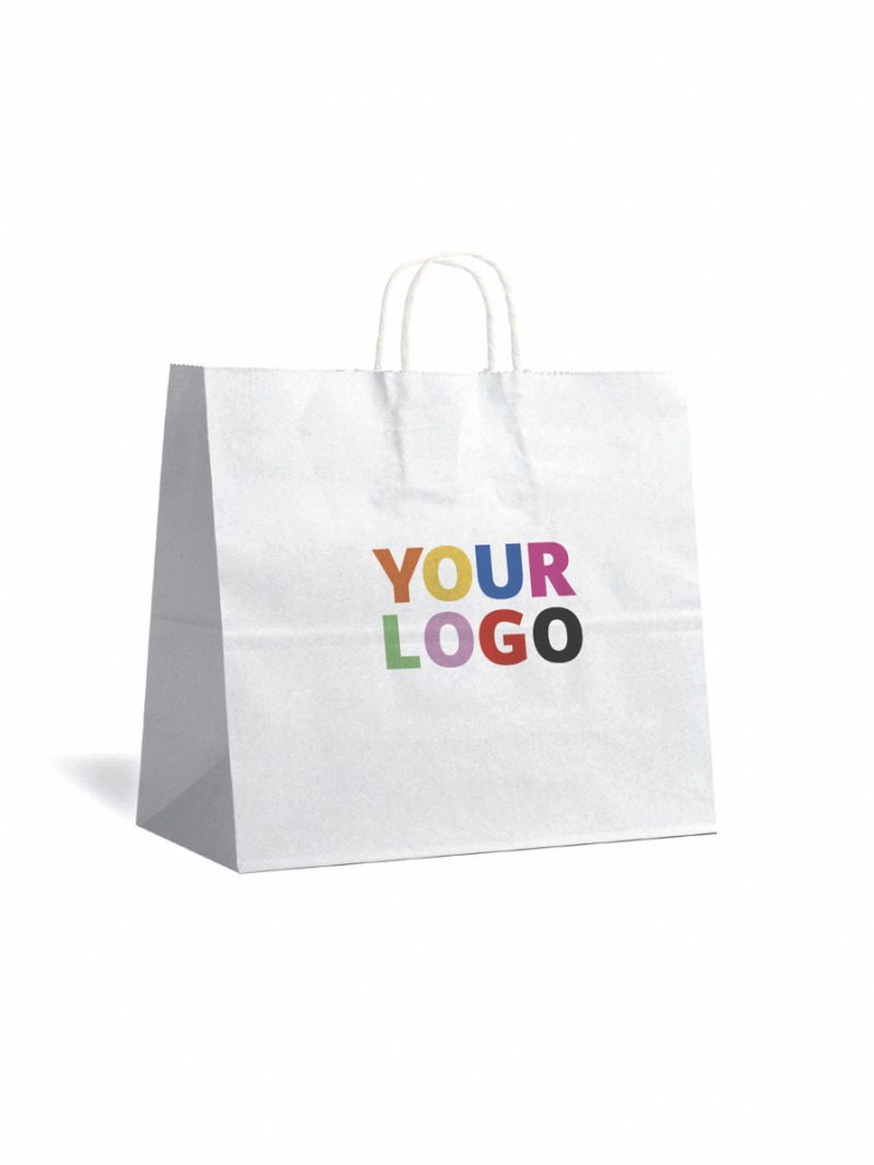 Twisted handle bags - White M SQUARE