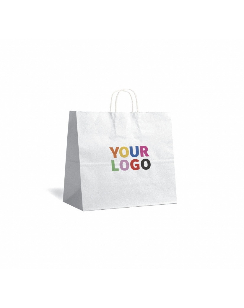 Twisted handle bags - White M SQUARE