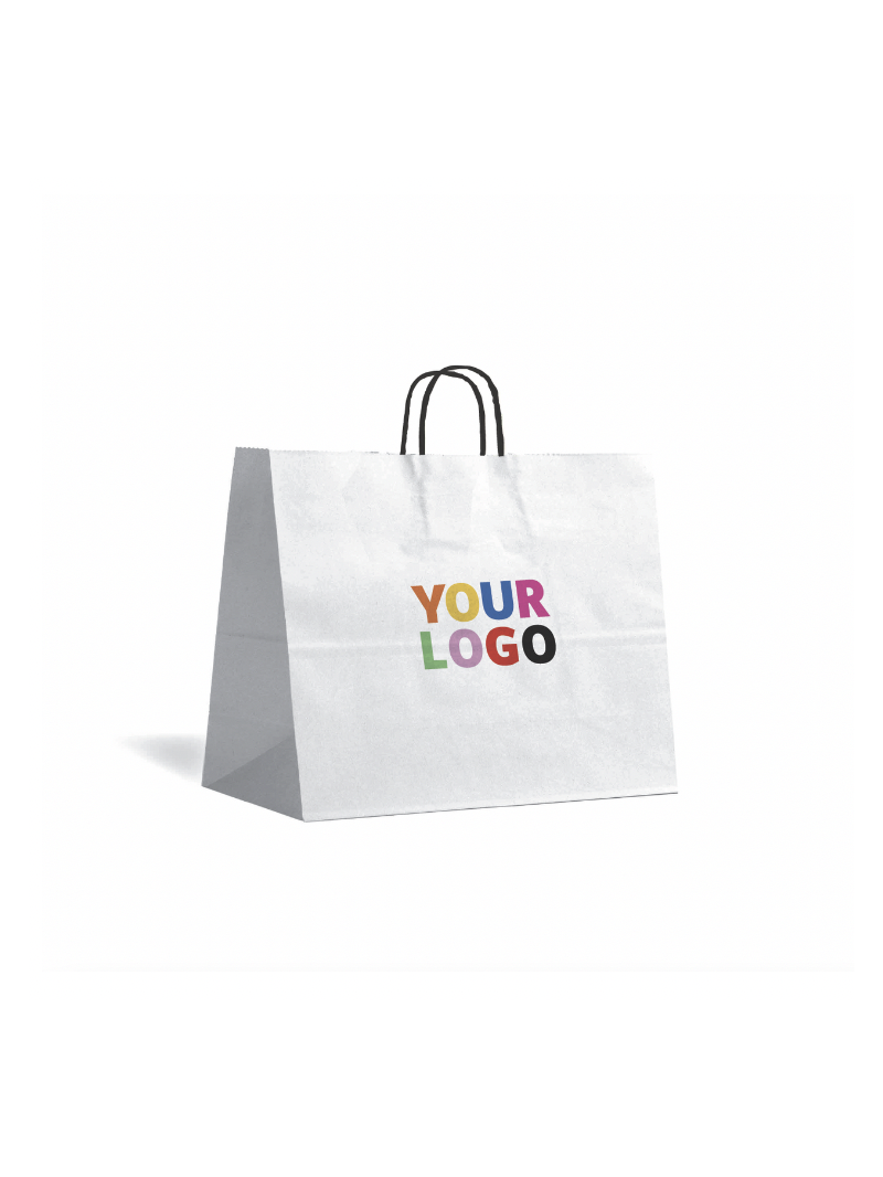 Bolsa Kraft Blanca L Horizontal – Útil, Sobria y Personalizable