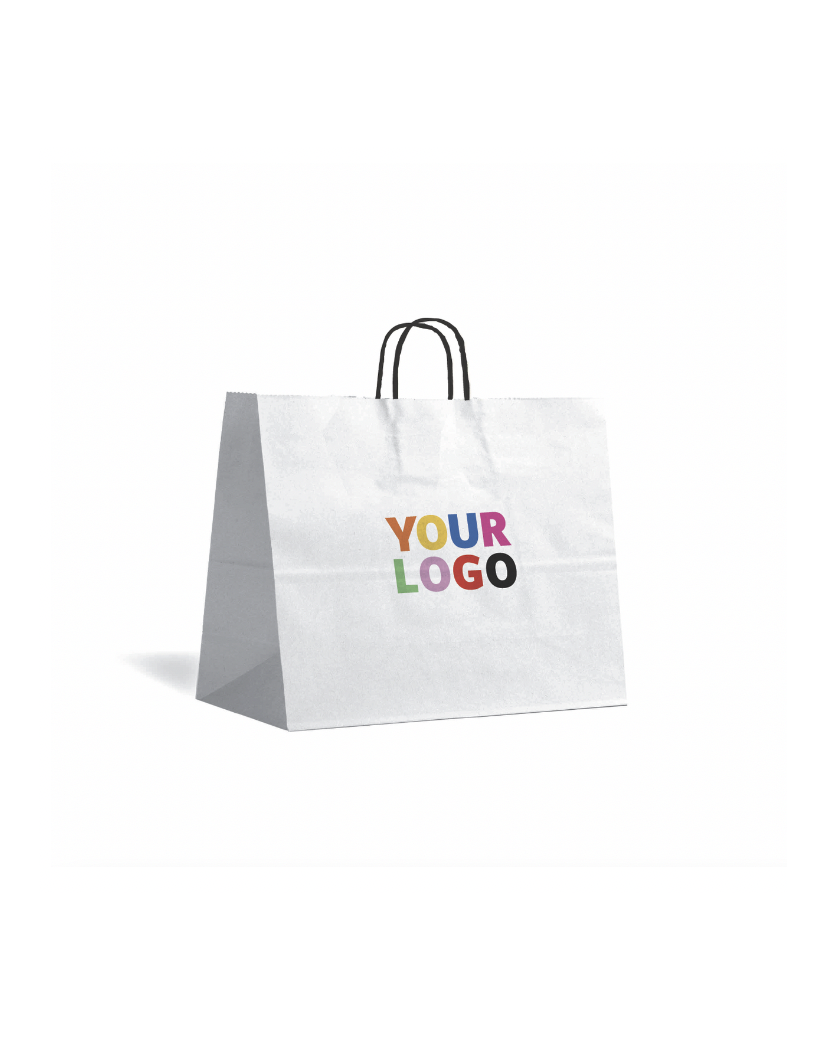 White Kraft Bag L Horizontal – Clean, Practical & Customizable